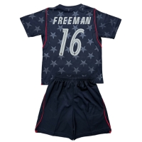 Camiseta Estados Unidos Alex Freeman #16 Segunda Equipación Replica Mundial 2026 para niños mangas cortas (+ Pantalones cortos)